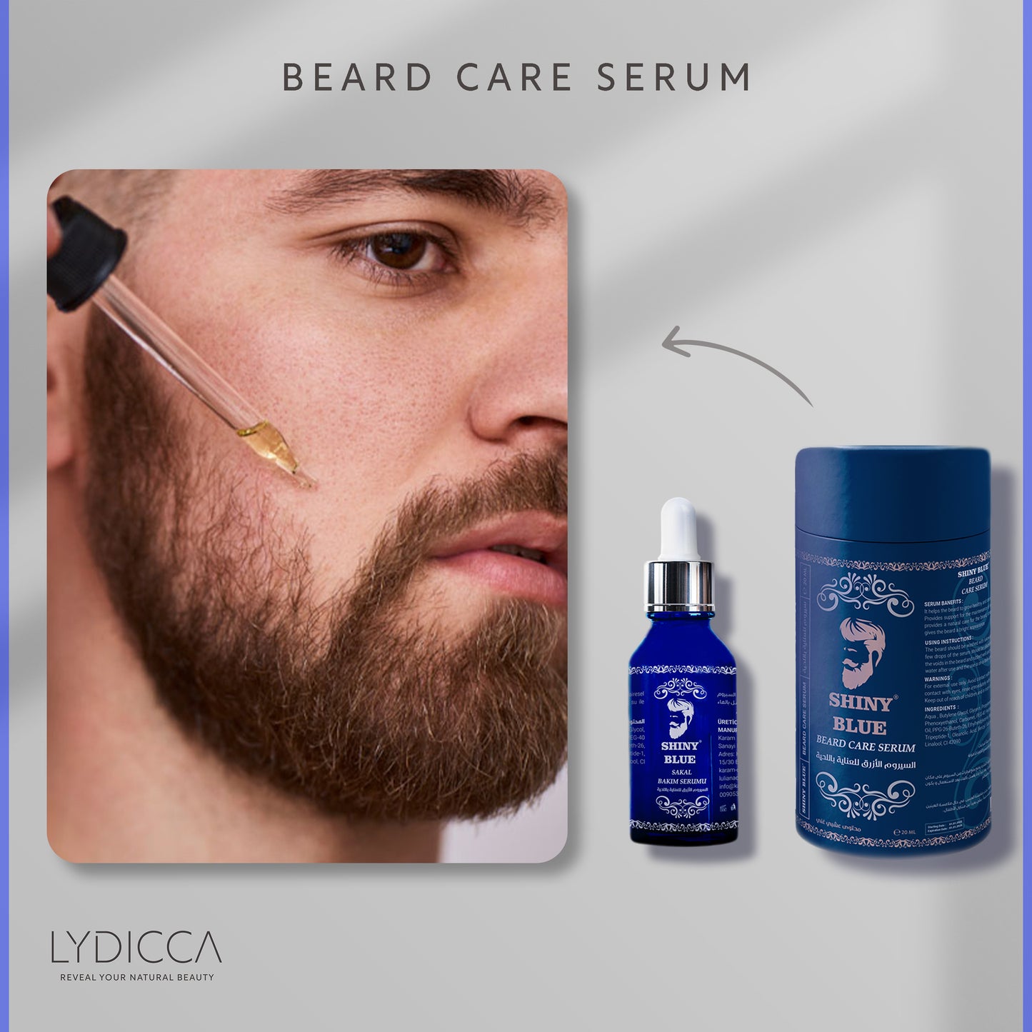 Beard Care Serum - Shiny Blue